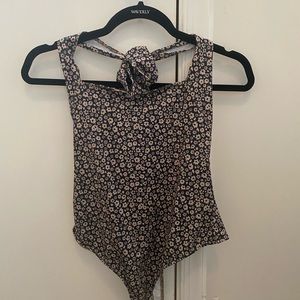 Free people flower body suit worn once